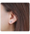 Charming Round CZ Silver Stud Earring STS-3364